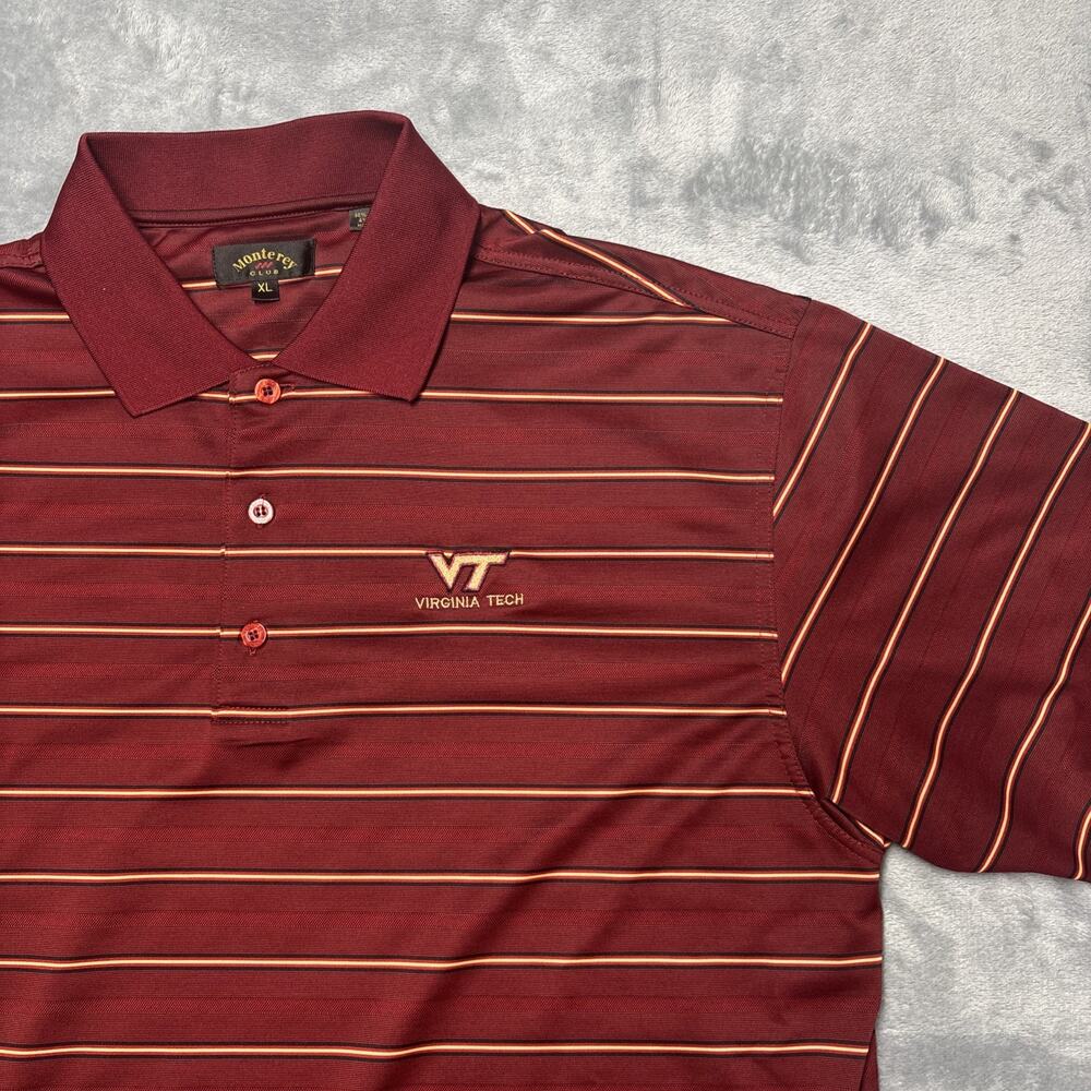 Virginia Tech Hokies Men’s Polo Shirt Adult XL Monterey Club